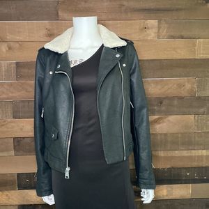 **SOLD++Levi’s Strauss & Co Black Faux Leather Moto Jacket